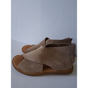 Born Iwa Sandals Sz 8 Suede Leather Tan Open Toe Boho Festival Summer Coastal